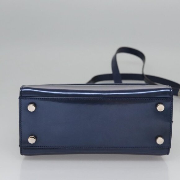 Salvatore Ferragamo Hand Bag Enamel 2way Blue - Picture 5 of 16